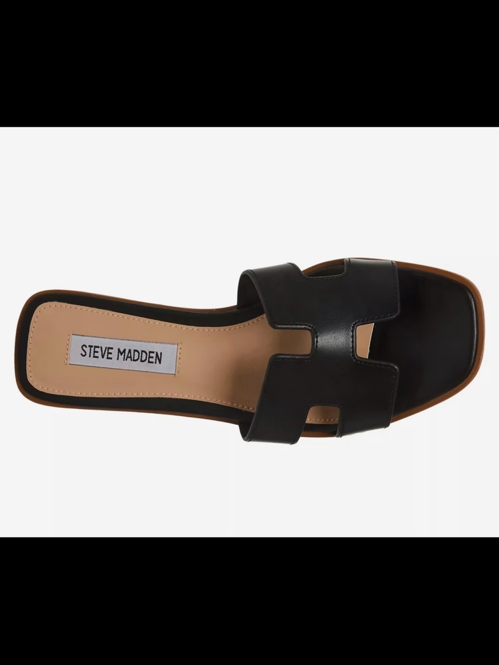 Steve Madden Hadyn Black Leather Sandals (New in Box) Size 9.5
